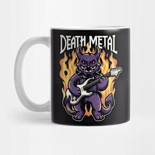 Death Metal Satanic Baphomet Cat Mug